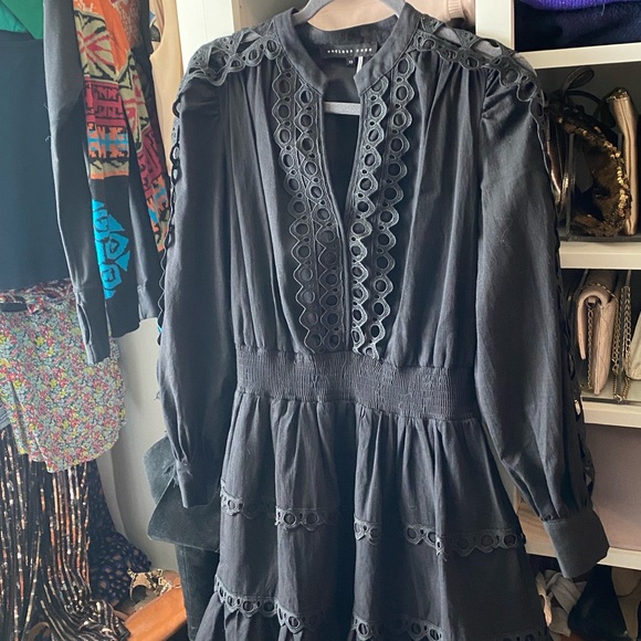 Black dress with cutout lace detail.  XS Endless Rose brand - Picture 5 of 5